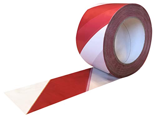 Carte Dozio – Cinta de señalización no adhesiva blanca y roja, 70 mm de alto y 200 m de largo, 1 rollo de