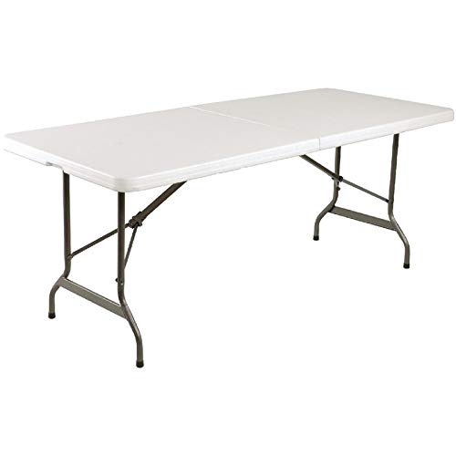 chiner - Mesa Plegable al Centro Blanca (183 x 76 cm.)