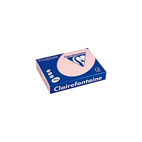 Clairefontaine Trophée - Resma de papel, 21 x 29.7 cm, color rosa pastel