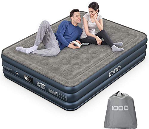 Colchón hinchable iDOO,Cama hinchable con bomba de inflado incorporada.Rápido inflado y desinflado en tan solo 3 minutos,para el hogar,viajes y camping,203x152x46cm.Peso máximo:295Kg(Cama Matrimonial) Colchón hinchable iDOO,Cama hinchable con bomba de inflado incorporada.Rápido inflado y desinflado en tan solo 3 minutos,para el hogar,viajes y camping,203x152x46cm.Peso máximo:295Kg(Cama Matrimonial)