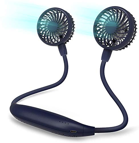 COMLIFE Ventilador Personal Portátil Recargable 2600mAh Mini Ventilador USB de Manos Libres con Banda para el Cuello, Ajustable de 360 ° para Oficina, Hogar, Viajes, Deporte, etc. COMLIFE Ventilador Personal Portátil Recargable 2600mAh Mini Ventilador USB de Manos Libres con Banda para el Cuello, Ajustable de 360 ° para Oficina, Hogar, Viajes, Deporte, etc.