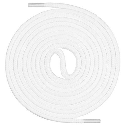 Cordones premium Mount Swiss© de 100 % algodón, resistentes, 3 mm a 4 mm de diámetro, longitudes de 45 a 200 cm, Unisex, Ms-sb-01, Weiß, 50 cm