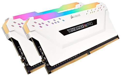 CORSAIR Vengeance RGB Pro 32GB (2x16GB) DDR4 3200 (PC4-25600) C16 Módulos de Memoria de Alto Rendimiento - Blanco CORSAIR Vengeance RGB Pro 32GB (2x16GB) DDR4 3200 (PC4-25600) C16 Módulos de Memoria de Alto Rendimiento - Blanco