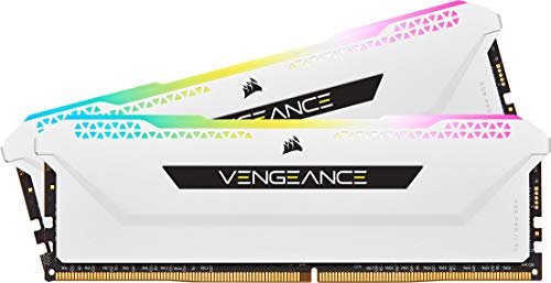 CORSAIR Vengeance RGB Pro SL 32GB (2x16GB) DDR4 3200 (PC4-25600) C16 1.35V Módulos de Memoria de Alto Rendimiento - Blanco