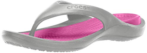 Crocs Athens, Chanclas Unisex Adulto, Gris (Light Grey/Candy Pink 0fs), 38/39 EU