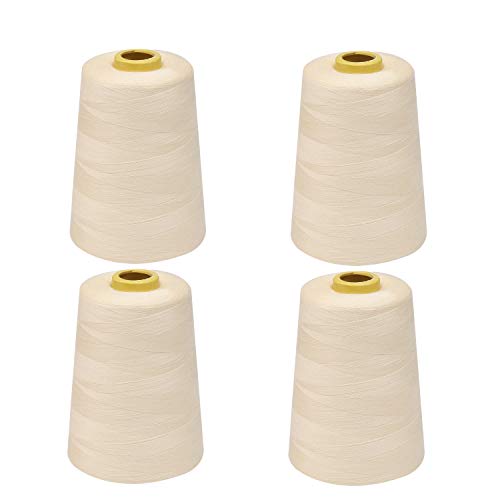 Curtzy Hilo Overlock (4 piezas) - 4 x 4572 metros Crema Hilo de Coser - Hilo Maquina Coser - Hilo de Poliester para el Bordado, Acolchado y más - Hilo de Bordar - Conos de Hilo Curtzy Hilo Overlock (4 piezas) - 4 x 4572 metros Crema Hilo de Coser - Hilo Maquina Coser - Hilo de Poliester para el Bordado, Acolchado y más - Hilo de Bordar - Conos de Hilo