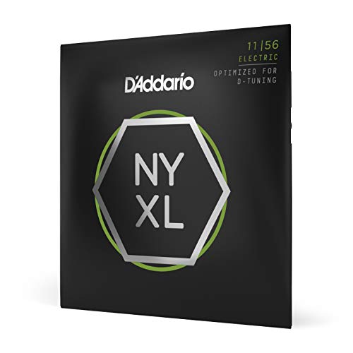 D'Addario NYXL1156 Cuerdas para Guitarra Eléctrica Nickel Wound, Superiores Medium / Inferiores Ext
