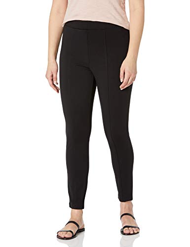 Daily Ritual Leggings de punto para mujer con costuras en la parte delantera, 2 bolsillos ,Negro ,X-Large Regular