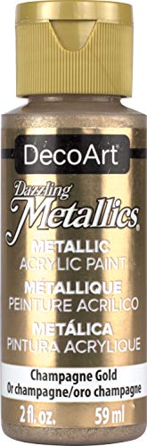 DecoArt Americana - Pintura acrílica Efecto metálico multisuperficie, Color Dorado