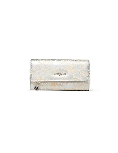 Desigual Mone_Akela Rocio, Travel Accessory- Bi-Fold Wallet para Mujer, Plateado, 3x10x20 cm (B x H x T)