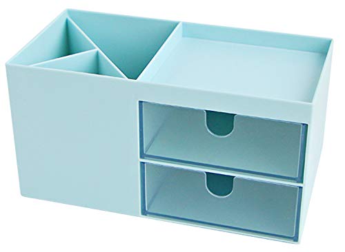DMFSHI Portalápices con Cajón, Escritorio Pluma Lápiz Soporte Soporte Almacenamiento Olla Contenedor Caja de Papelería Organizador para la Escuela Oficina Hogar (17.2 * 8.7 * 9.2cm,azul) DMFSHI Portalápices con Cajón, Escritorio Pluma Lápiz Soporte Soporte Almacenamiento Olla Contenedor Caja de Papelería Organizador para la Escuela Oficina Hogar (17.2 * 8.7 * 9.2cm,azul)