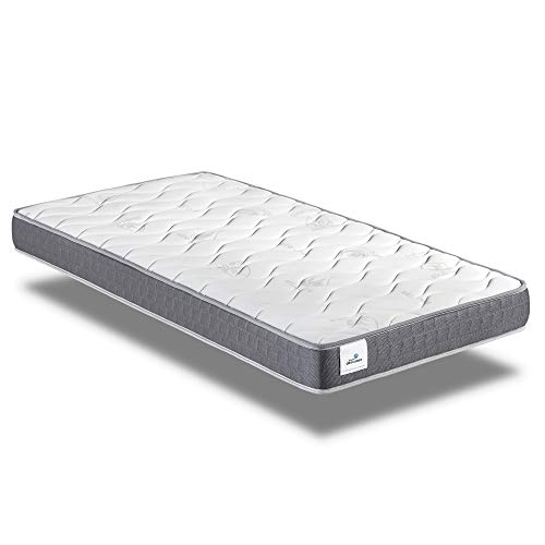 Don Descanso-Colchón Cama Nido Mulhacén 67x180cm. Colchón Viscoelástico con Tejido Aloe Vera Strech y Tejido Lateral 3D Transpirable. Alto: +/-17cm | Firmeza Medio-Alta | Reversible | Hecho en España Don Descanso-Colchón Cama Nido Mulhacén 67x180cm. Colchón Viscoelástico con Tejido Aloe Vera Strech y Tejido Lateral 3D Transpirable. Alto: +/-17cm | Firmeza Medio-Alta | Reversible | Hecho en España