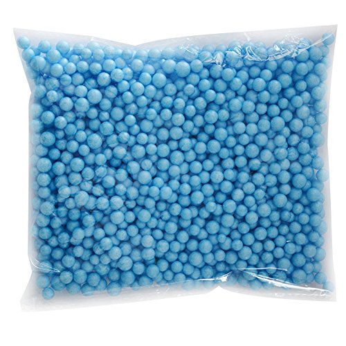 Dosige Bolitas de Espuma,Material DIY,Craft Espuma Partículas,Relleno para Slime 1300-1400PCS Size 7-9mm (Azul/M)