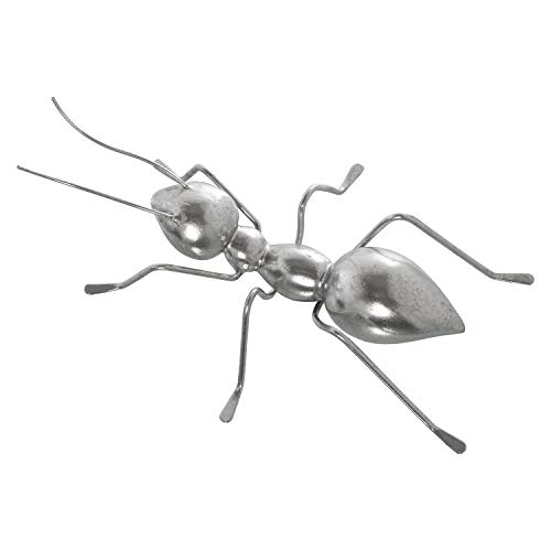 DRW Figura de una Hormiga de Resina en Plateado 21x15x10cm