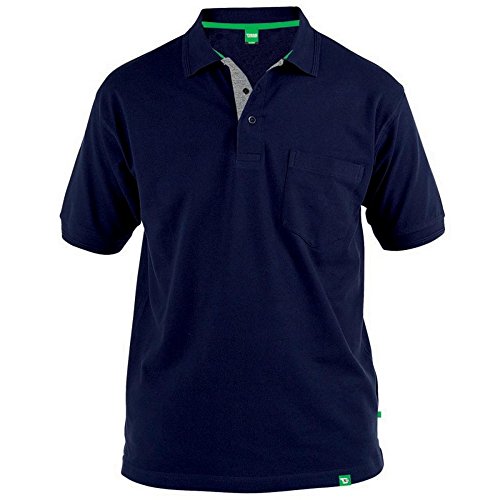 Duke - Camiseta Polo de piqué Modelo D555 Grant en Talla Grande para Hombre (5XL) (Azul Marino)