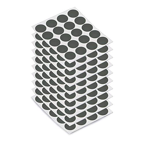 EMUCA 4026423 - Tapón para tornillos adhesivos, color gris antracita, diámetro 13 mm (200 unidades)