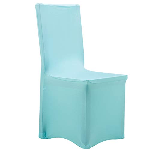 EULIFE 4 fundas protectoras para sillas de comedor modernas elásticas extraíbles y lavables, para sillas de respaldo alto (azul, 4 unidades)