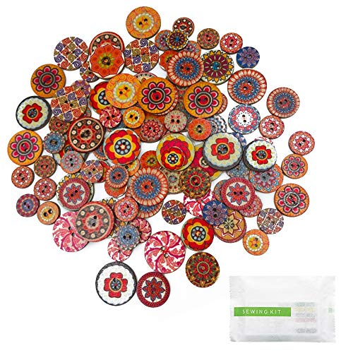feihao 300 Piezas Botones de Colores Surtidos, Botones Redondos, para manualidades de DIY Coser Artesanía Decoraciones Hechas a Mano de Bricolaje Tamaño mixto
