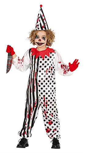 FIESTAS GUIRCA Disfraz Pierrot Zombie Sangriento Infantil niña Talla 7-9 años