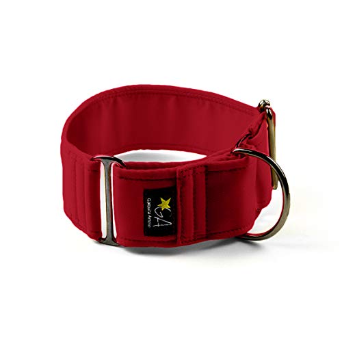 Galguita Amelie, 4cm Ancho Talla L (40cm - 49cm), Collar para Perro Martingale. Rojo. Galguita Amelie, 4cm Ancho Talla L (40cm - 49cm), Collar para Perro Martingale. Rojo.