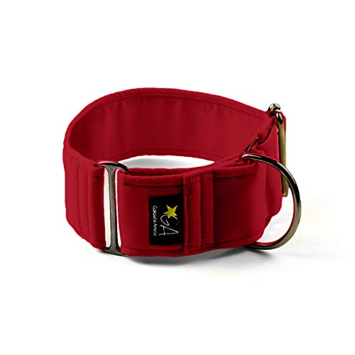 Galguita Amelie, 4cm Ancho Talla L (40cm - 49cm), Collar para Perro Martingale. Rojo.