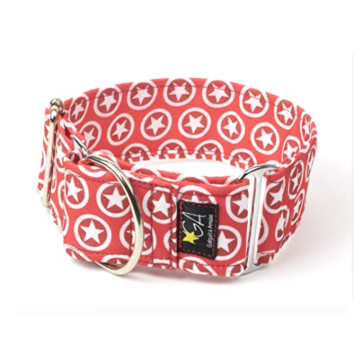 Galguita Amelie, 4cm de Ancho Talla L (40-49 cm), Collar para Perros antiescape. Capitán Estrella