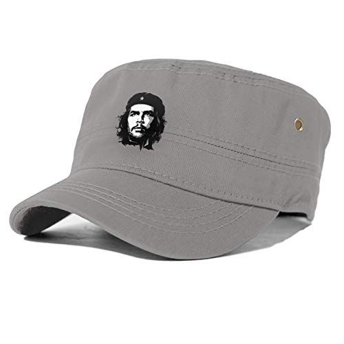 gjhj Che Guevara - Gorra de algodón con parte superior plana militar, unisex, ajustable