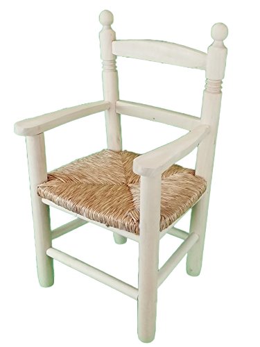 Greca Silla Infantil con apoya Brazos. En Madera de chopo Crudo. para Pintar. Medidas (Ancho/Fondo/Alto): 39 * 29 * 60 cms.