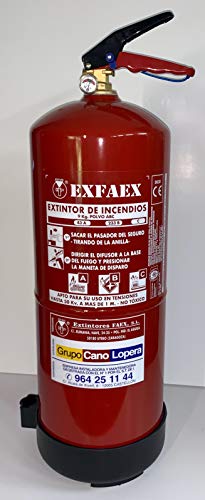 Grupo Cano Lopera | Extintor Universal Polvo Seco ABC con Capacidad de 9 Kg | Homologado | Eficacia 43A - 233B | Útil para Casa - Caravana - Camión - Oficina - Restaurante | Incluye soporte Grupo Cano Lopera | Extintor Universal Polvo Seco ABC con Capacidad de 9 Kg | Homologado | Eficacia 43A - 233B | Útil para Casa - Caravana - Camión - Oficina - Restaurante | Incluye soporte