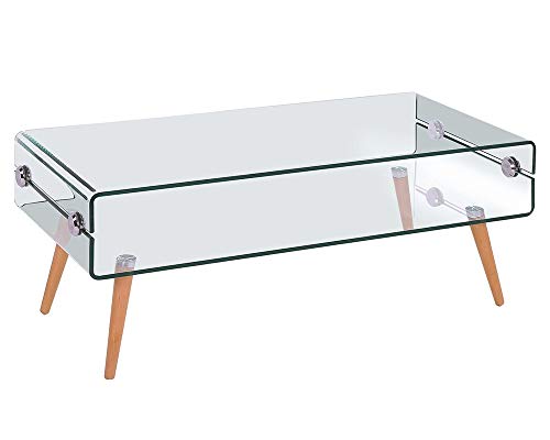 Grupo SDM Mesa de Centro Lamda Cristal, 110x55 cms