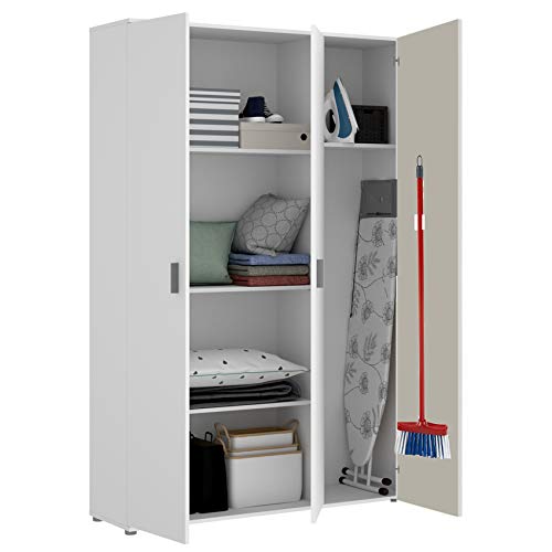 HABITMOBEL Armario 3 Puertas Auxiliar Dormitorio, Alto 190cm. Ancho 116cm. (escobero Incluido) HABITMOBEL Armario 3 Puertas Auxiliar Dormitorio, Alto 190cm. Ancho 116cm. (escobero Incluido)