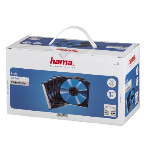 Hama - CD Jewel Slim Caja , 50 Unidades Hama - CD Jewel Slim Caja , 50 Unidades