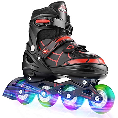 Hikole Patines en Línea para Niñas y Niños Patines 4 Ruedas Ajustable con Luz Tamaño 30-41 per Niños y Adulto(M,34-37) Hikole Patines en Línea para Niñas y Niños Patines 4 Ruedas Ajustable con Luz Tamaño 30-41 per Niños y Adulto(M,34-37)
