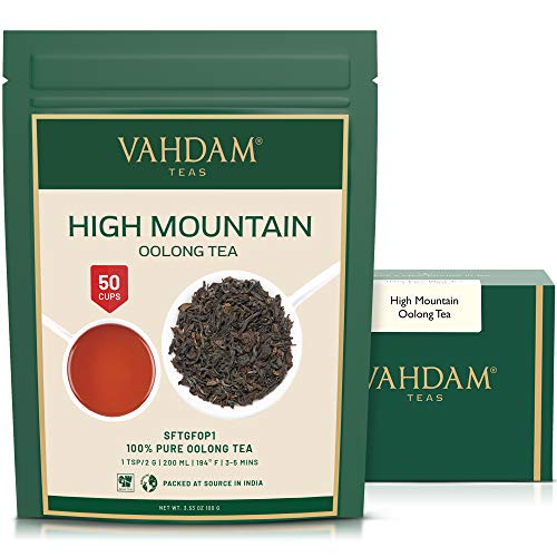 Hojas de té Oolong de alta montaña de Himalaya (50 tazas), 100gr, TÉ OOLONG PARA PÉRDIDA DE PESO, 100% de té de desintoxicación natural, te oolong adelgazante | Té de hojas sueltas