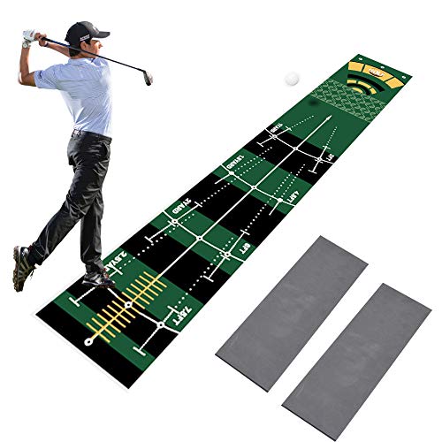 InLoveArts Colchoneta de golf de 0,5 x 3 m, verde Colchoneta de entrenamiento profesional para entrenamiento con 2 pisos inclinados desmontables, para interiores y patios al aire libre. InLoveArts Colchoneta de golf de 0,5 x 3 m, verde Colchoneta de entrenamiento profesional para entrenamiento con 2 pisos inclinados desmontables, para interiores y patios al aire libre.