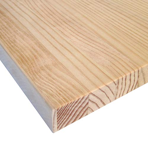 IVERICO® - Tablero de Madera Maciza de Pino Radiata, Natural, sin Barniz, para Construcción de Mesas, Encimeras, Baldas. Corte a Medida: (Pino 3cm, 80 x 40 cm)