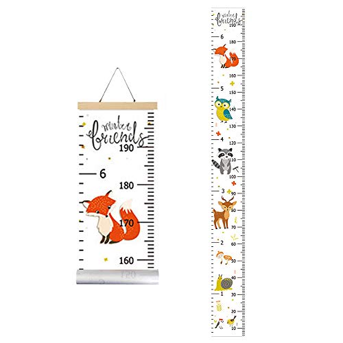 IWILCS Medidor niños pared, Tabla de Crecimiento Infantil, Tabla De Crecimiento Del Bebé, Patrón de zorro de dibujos animados, para de niña niño de medición de Altura(200cm x 20cm) IWILCS Medidor niños pared, Tabla de Crecimiento Infantil, Tabla De Crecimiento Del Bebé, Patrón de zorro de dibujos animados, para de niña niño de medición de Altura(200cm x 20cm)