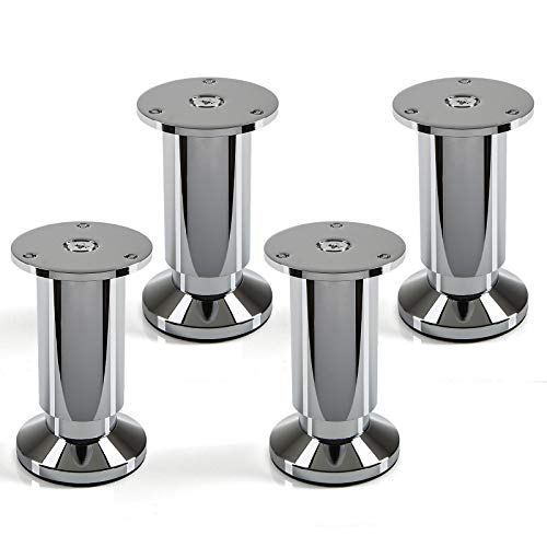 Juego de 4 x SO-TECH® Patas de Mueble ALPHA Alto ajustable Cromo abrillantado Capacidad de Carga hasta 250 kg Alto: 100 mm Juego de 4 x SO-TECH® Patas de Mueble ALPHA Alto ajustable Cromo abrillantado Capacidad de Carga hasta 250 kg Alto: 100 mm