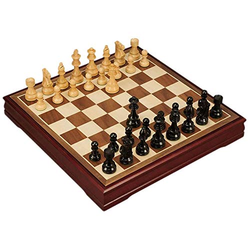Juego de ajedrez clásico Juego de ajedrez de madera Tablero de ajedrez de boj de ébano Ajedrez sólido Juego de ajedrez en ángulo recto 1.8 Tablero de ajedrez + piezas de ajedrez Niños aprendiendo S