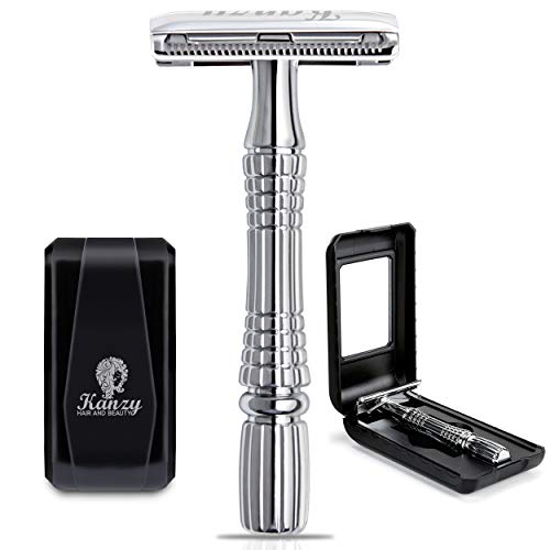 Kanzy Maquinilla de Afeitar Clasica de Doble Filo para Hombre y Mujer Afeitado Manual Safety Razor, Set de Afeitado con Espejo Integrado Adecuado para Todos Cuchilla de Afeitar Clasica Kanzy Maquinilla de Afeitar Clasica de Doble Filo para Hombre y Mujer Afeitado Manual Safety Razor, Set de Afeitado con Espejo Integrado Adecuado para Todos Cuchilla de Afeitar Clasica