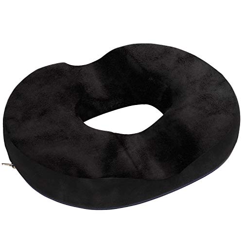 Kovira Cojín para Coxis Espuma de Memoria – Mide 41 x 33 x 6 cm – Funda de Terciopelo Negro - Cojín Hemorroides Ortopédico para Coxis, Almorranas, Dolor Rabadilla, Próstata – Hogar, Coche, Oficina Kovira Cojín para Coxis Espuma de Memoria – Mide 41 x 33 x 6 cm – Funda de Terciopelo Negro - Cojín Hemorroides Ortopédico para Coxis, Almorranas, Dolor Rabadilla, Próstata – Hogar, Coche, Oficina