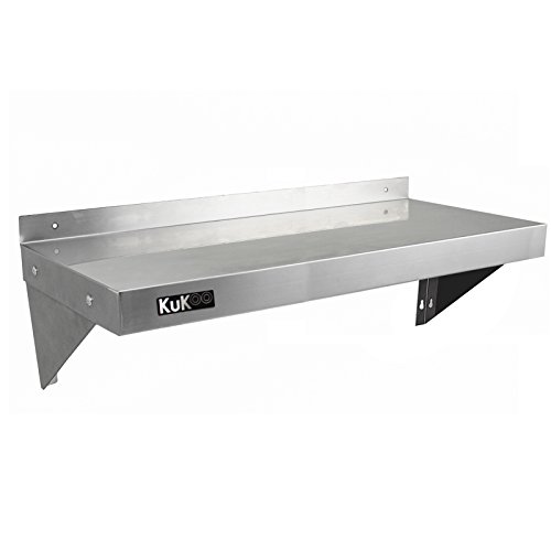 KuKoo - 2 Estantes de Pared 100cm x 30cm de Acero Inoxidable para Cocina Comercial, Café, Bar, Restaurante y Taller KuKoo - 2 Estantes de Pared 100cm x 30cm de Acero Inoxidable para Cocina Comercial, Café, Bar, Restaurante y Taller