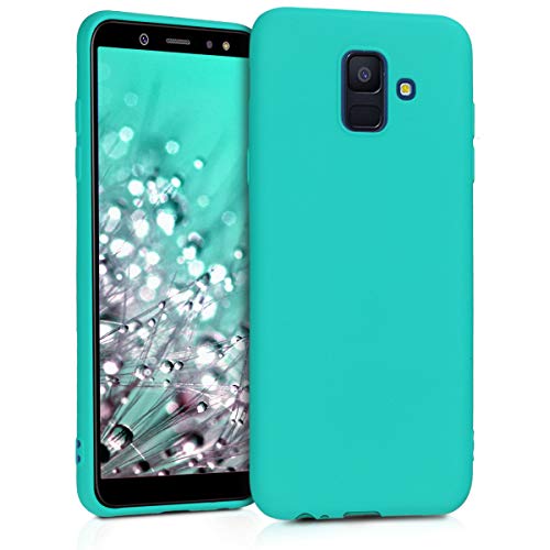 kwmobile Funda Compatible con Samsung Galaxy A6 (2018) - Carcasa de TPU Silicona - Protector Trasero en Turquesa neón