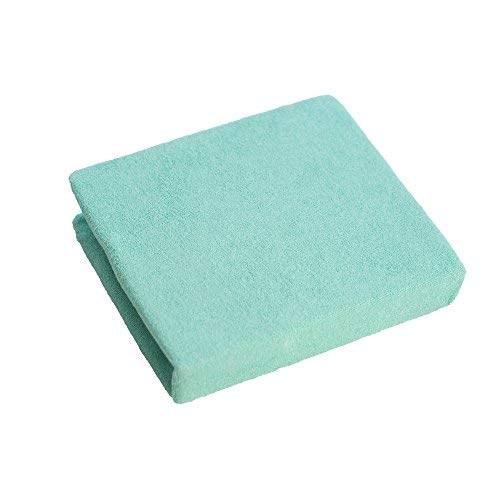 La sábana Ajustable para bebés se Adapta a la Cama de 160 x 70 - Verde Azulado (Azul Marino)