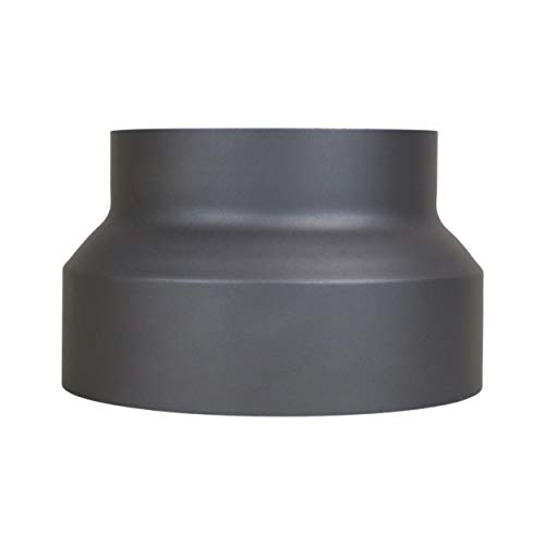 LANZZAS - Reducción de tubo de estufa de 250 mm de diámetro a 200 mm de diámetro, color gris