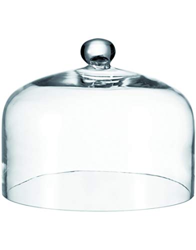 Leonardo 042619 Cupola - Campana con botón, altura de 22 cm, diámetro de 29 cm, cristal transparente hecho a mano