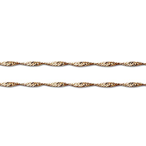 LIOR - Cadena de Oro de Ley de 18kt - 85cm Largo 1.6mm Ancho LIOR - Cadena de Oro de Ley de 18kt - 85cm Largo 1.6mm Ancho