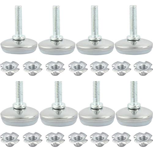 Liuer 20PCS Patas de Metal muebles regulables armario de cocina pies Tornillo de Ajuste Muebles Pies con Tuerca Prisionera Rosca M8 Pie Nivelador para Mueble(M8x20mm,M8x30mm) Liuer 20PCS Patas de Metal muebles regulables armario de cocina pies Tornillo de Ajuste Muebles Pies con Tuerca Prisionera Rosca M8 Pie Nivelador para Mueble(M8x20mm,M8x30mm)