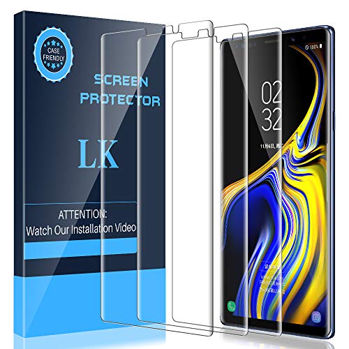 LK Compatible con Samsung Galaxy Note 9 Protector de Pantalla,3 Piezas,Admite la Función de Huella Digital,Película Protectora de TPU,Alta Definición y Sensibilidad