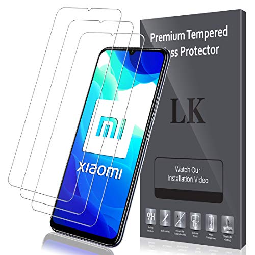 LK Compatible con Xiaomi Mi 10 Lite 5G Protector de Pantalla,3 Pack,9H Dureza Cristal Templado, Vidrio Templado Screen Protector, X-8